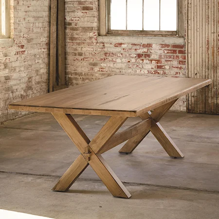 72" Rectangular Table with Industrial Style